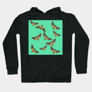 Death's Head Moths Seafoam Hoodie